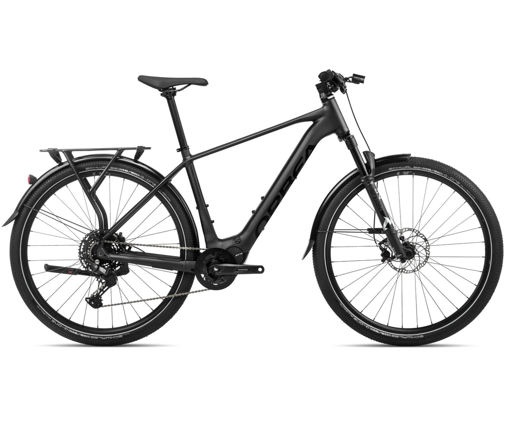 2024 Orbea KEMEN 30 Trekking Urban E-Bikes - Small, Metallic Night Black (Matte-Gloss)