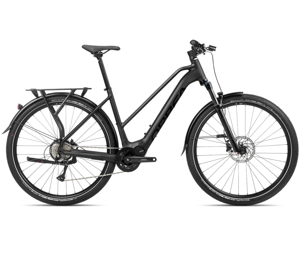 2024 Orbea KEMEN MID 40 Trekking Urban E-Bikes - Small, Metallic Night Black (Matte-Gloss)