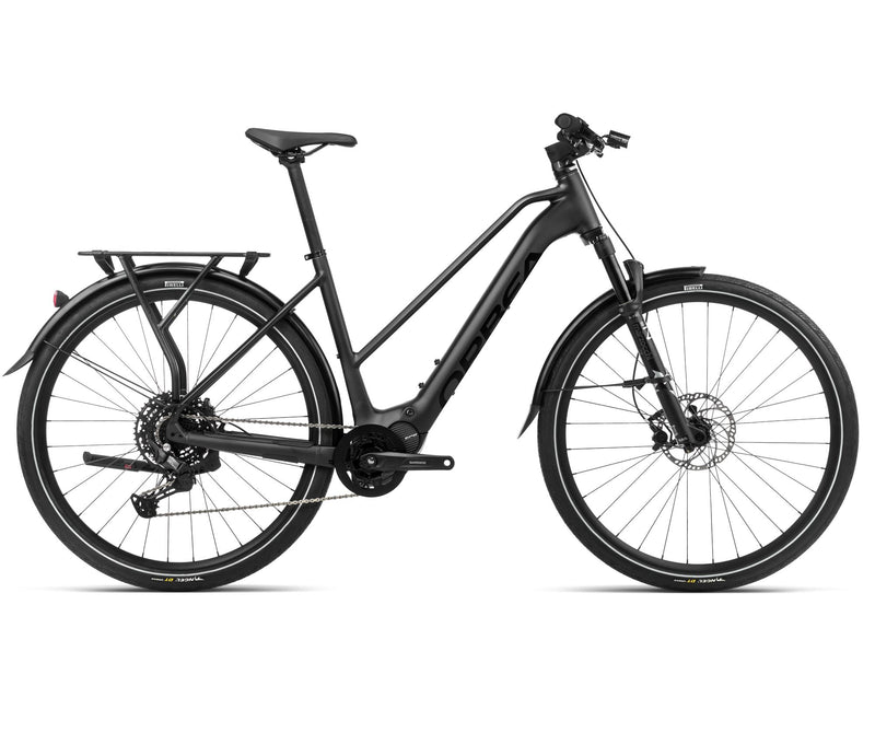 2024 Orbea KEMEN MID 30 Trekking Urban E-Bikes - Small, Metallic Night Black (Matte-Gloss)