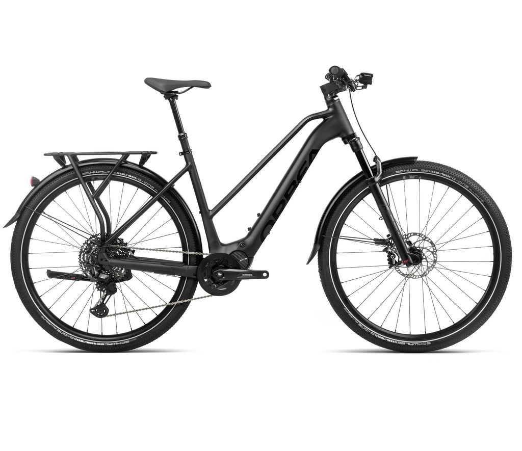 2024 Orbea KEMEN MID 10 Trekking Urban E-Bikes - Medium, Metallic Night Black (Matte-Gloss)