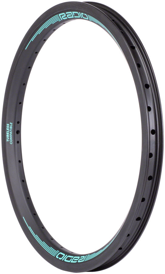 Radio Raceline Solar Carbon Rim - 20" 36h  Black/Teal Front