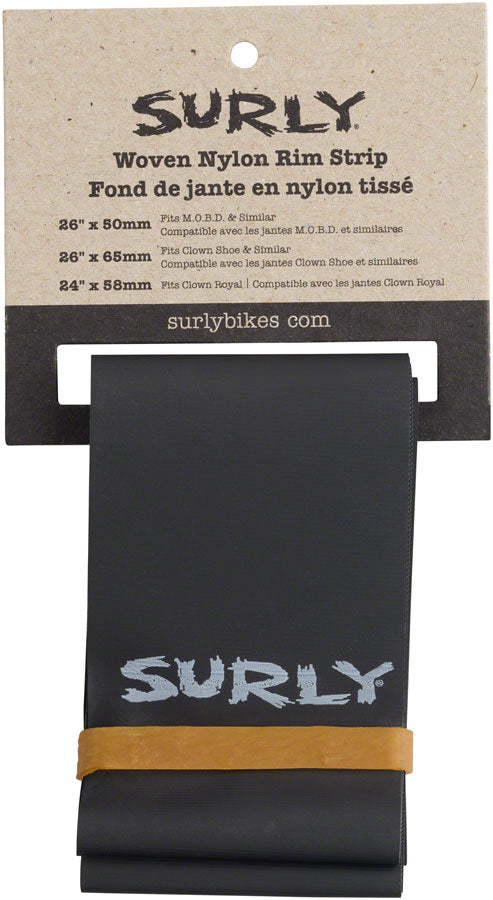 Surly Rim Strip: For Clown Royal Rim Nylon 58mm wide Black