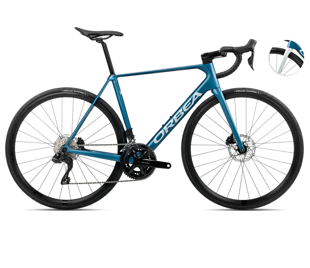 2025 Orbea ORCA M30i Racing ROAD BIKE - 47cm, Slate Blue-Halo Silver (Matte)