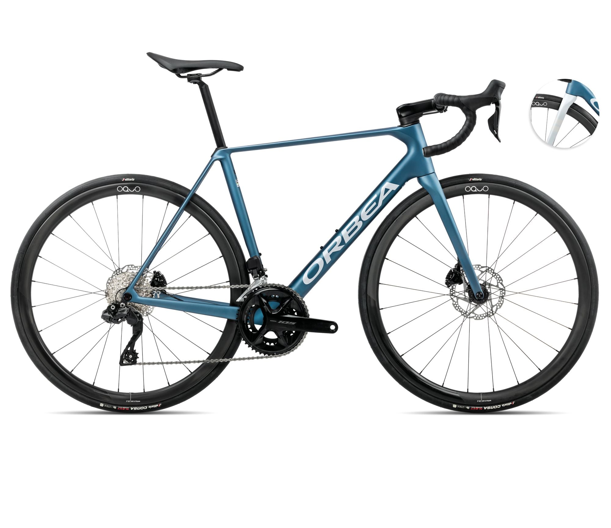 2025 Orbea ORCA M35i Racing ROAD BIKE - 53cm, Slate Blue-Halo Silver (Matte)