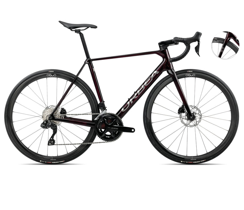 2025 Orbea ORCA M35i Racing ROAD BIKE - 47cm, Wine Red Carbon View-Titanium (Gloss)