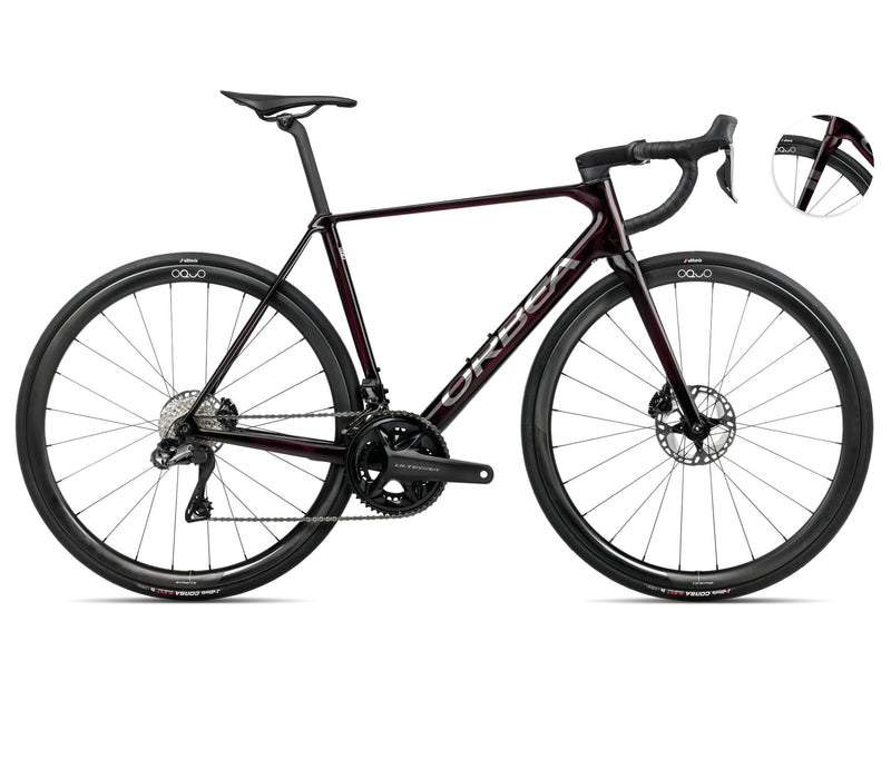 2025 Orbea ORCA M20iTEAM Racing ROAD BIKE - 47cm, Wine Red Carbon View-Titanium (Gloss)