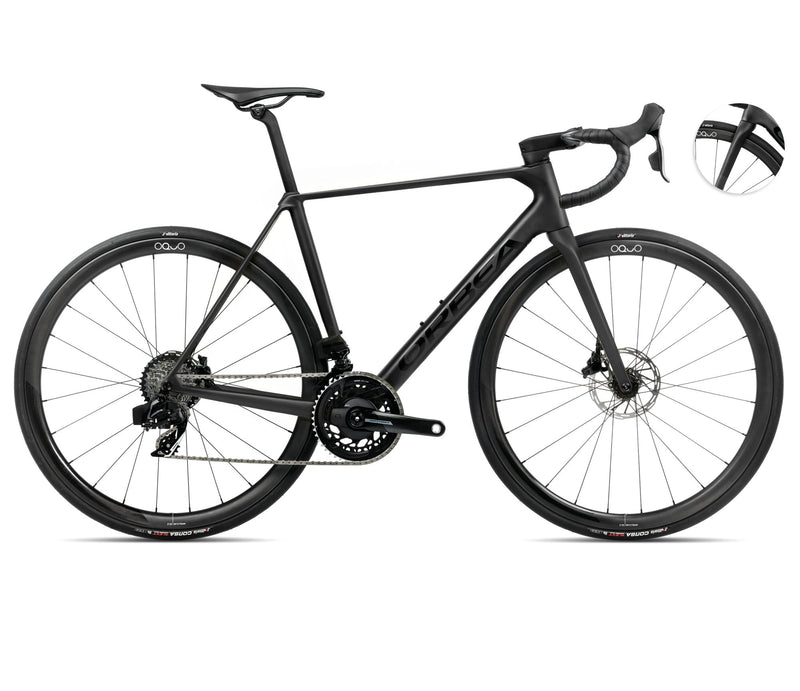 2025 Orbea ORCA M21eTEAM PWR Racing ROAD BIKE - 49cm, Vulcano-Black (Matte) Black (Gloss)