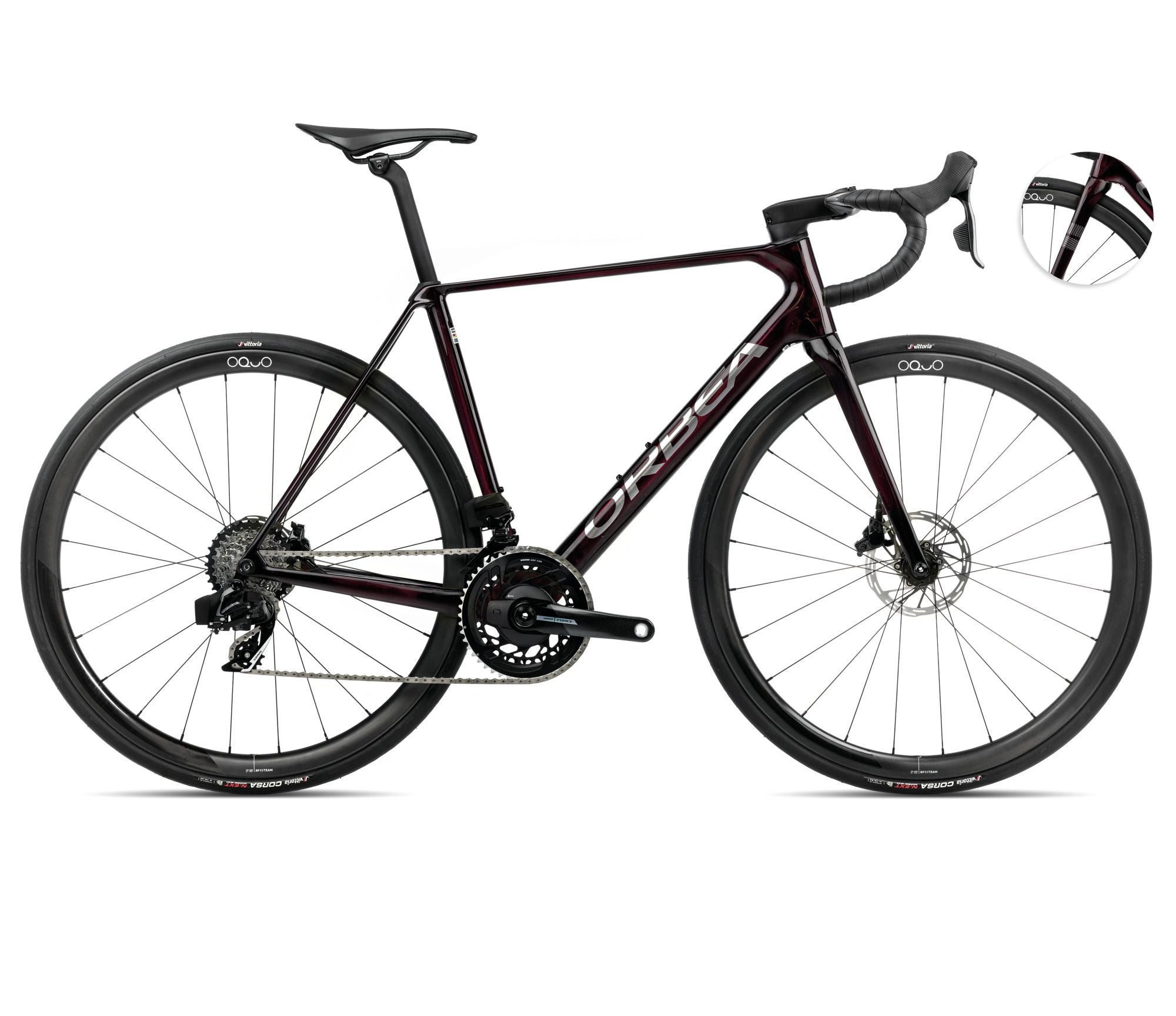 2025 Orbea ORCA M21eTEAM PWR Racing ROAD BIKE - 55cm, Wine Red Carbon View-Titanium (Gloss)