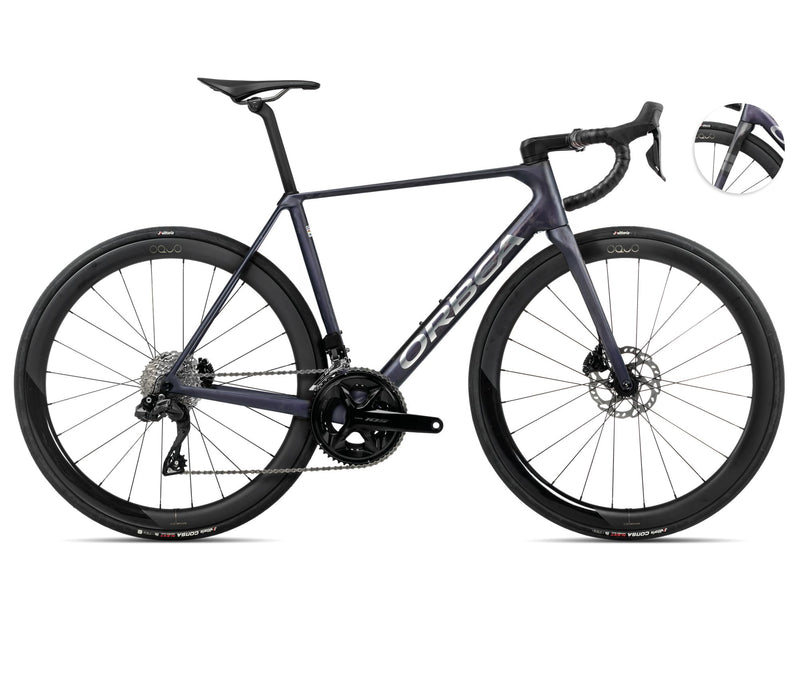 2025 Orbea ORCA M30iLTD PWR Racing ROAD BIKE - 47cm, Tanzanite (Matte) - Carbon Raw (Matte)