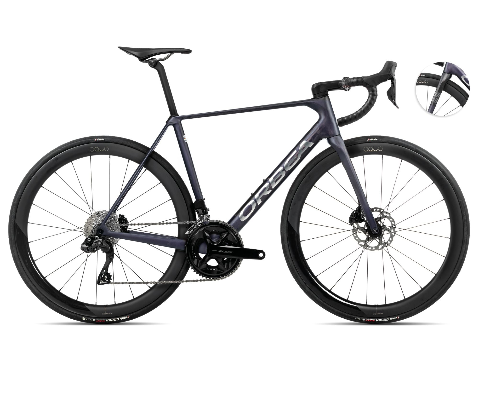 2025 Orbea ORCA M30iLTD PWR Racing ROAD BIKE - 51cm, Tanzanite (Matte) - Carbon Raw (Matte)