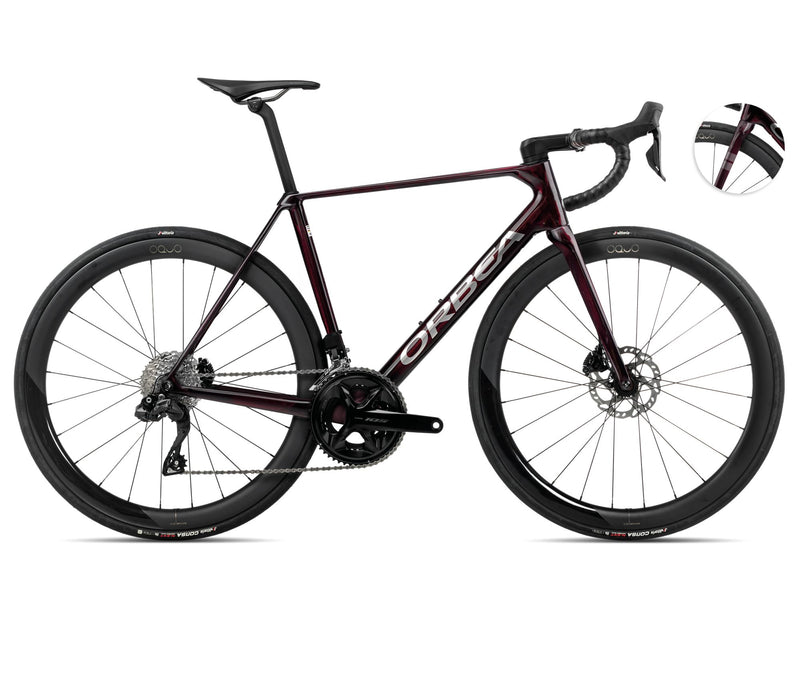 2025 Orbea ORCA M30iLTD PWR Racing ROAD BIKE - 51cm, Wine Red Carbon View-Titanium (Gloss)