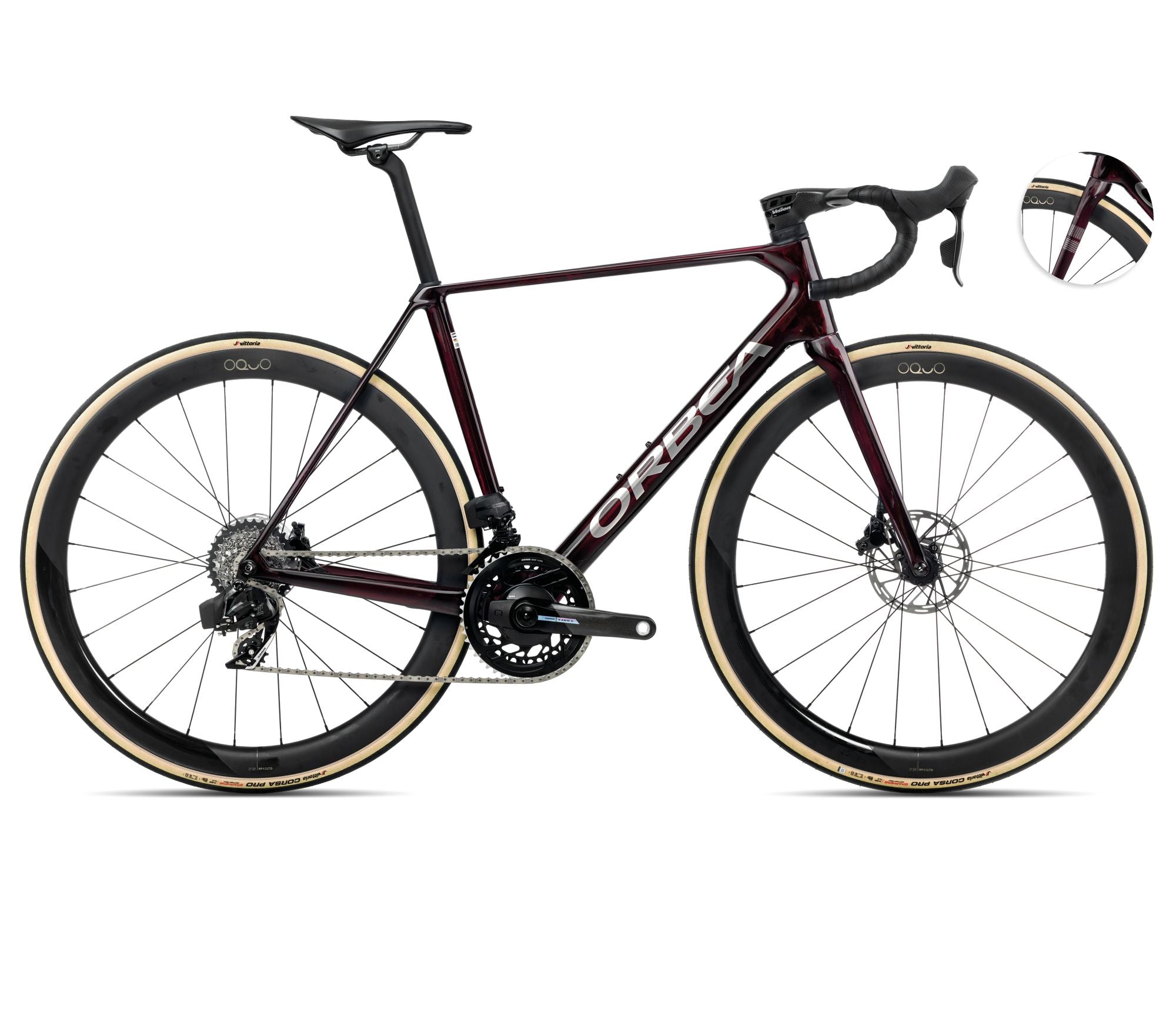 2025 Orbea ORCA M21eLTD PWR Racing ROAD BIKE - 51cm, Wine Red Carbon View-Titanium (Gloss)