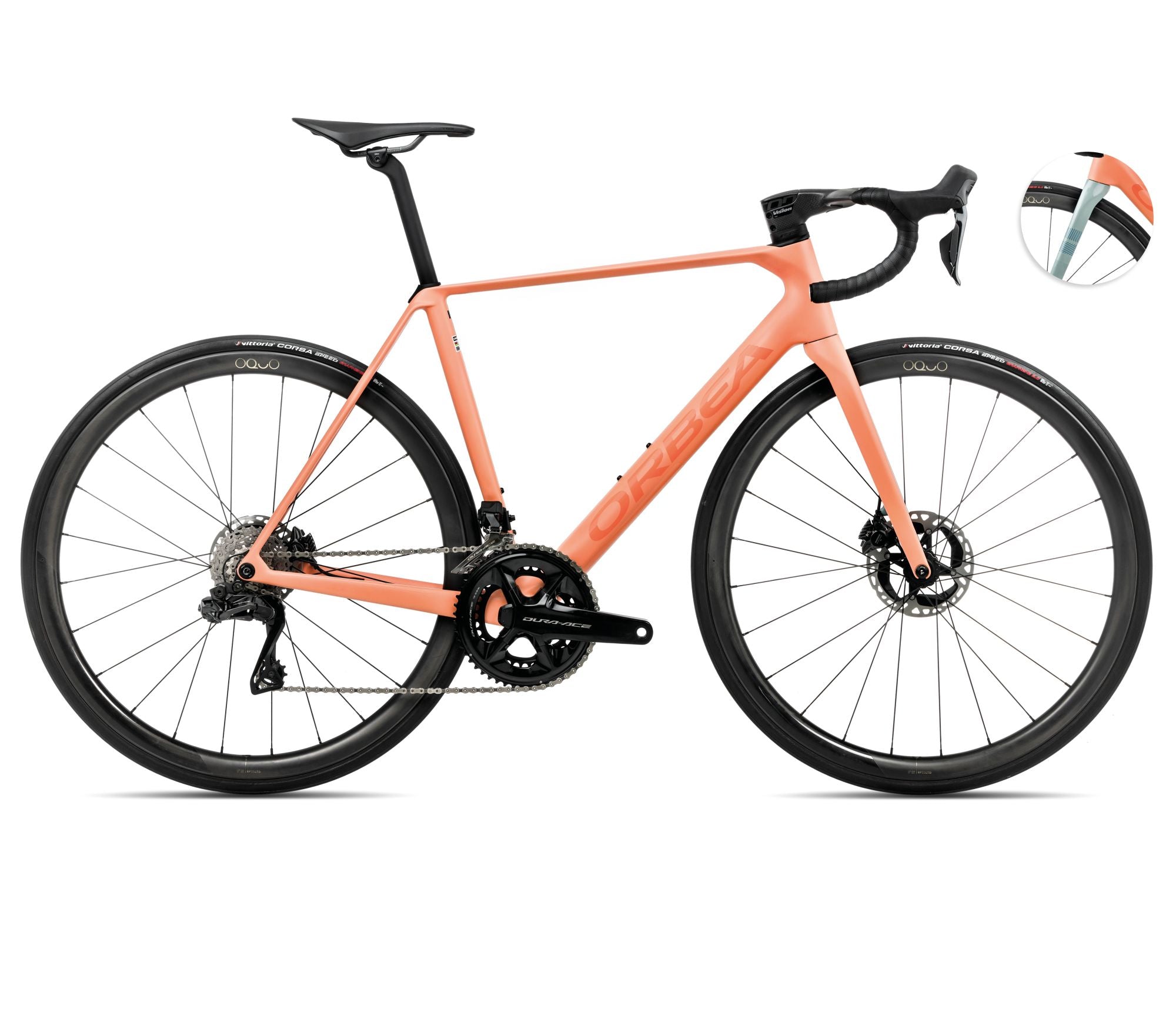 2025 Orbea ORCA M10iLTD PWR Racing ROAD BIKE - 47cm, Orange Cloud (Matte) - Stone Blue (Matte-Gloss)