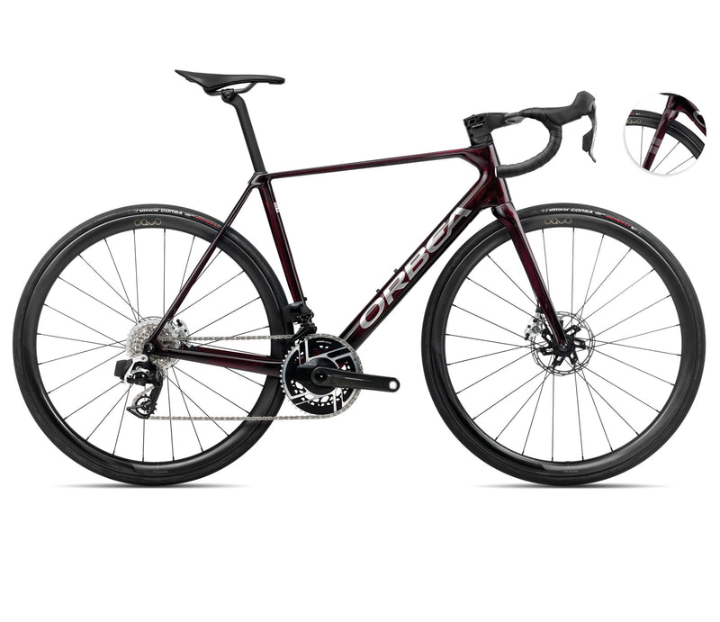 2025 Orbea ORCA M11eLTD PWR Racing ROAD BIKE - 47cm, Wine Red Carbon View-Titanium (Gloss)