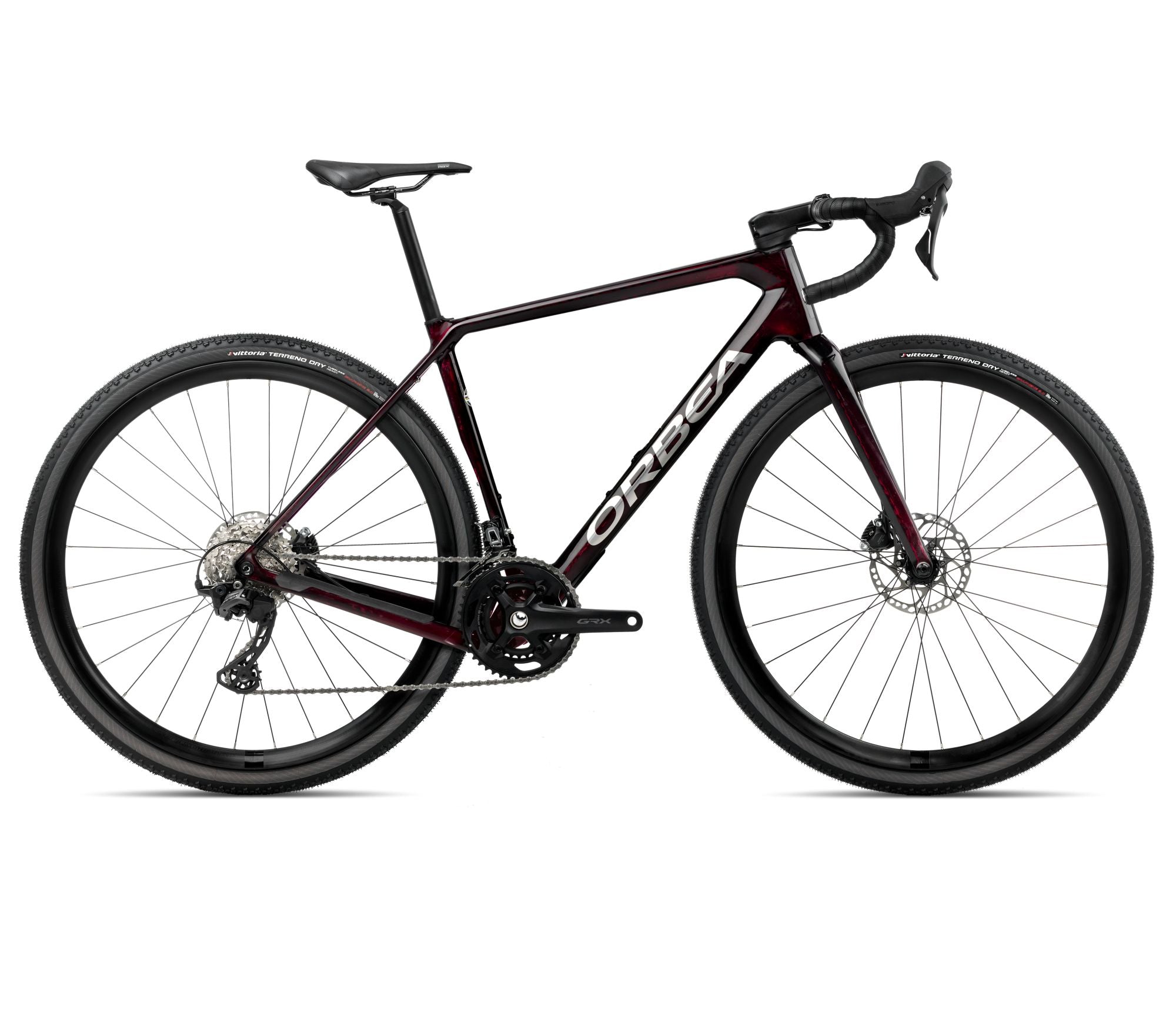 2025 Orbea TERRA M30TEAM Gravel ROAD BIKE - Large, Wine Red Carbon View (Gloss)