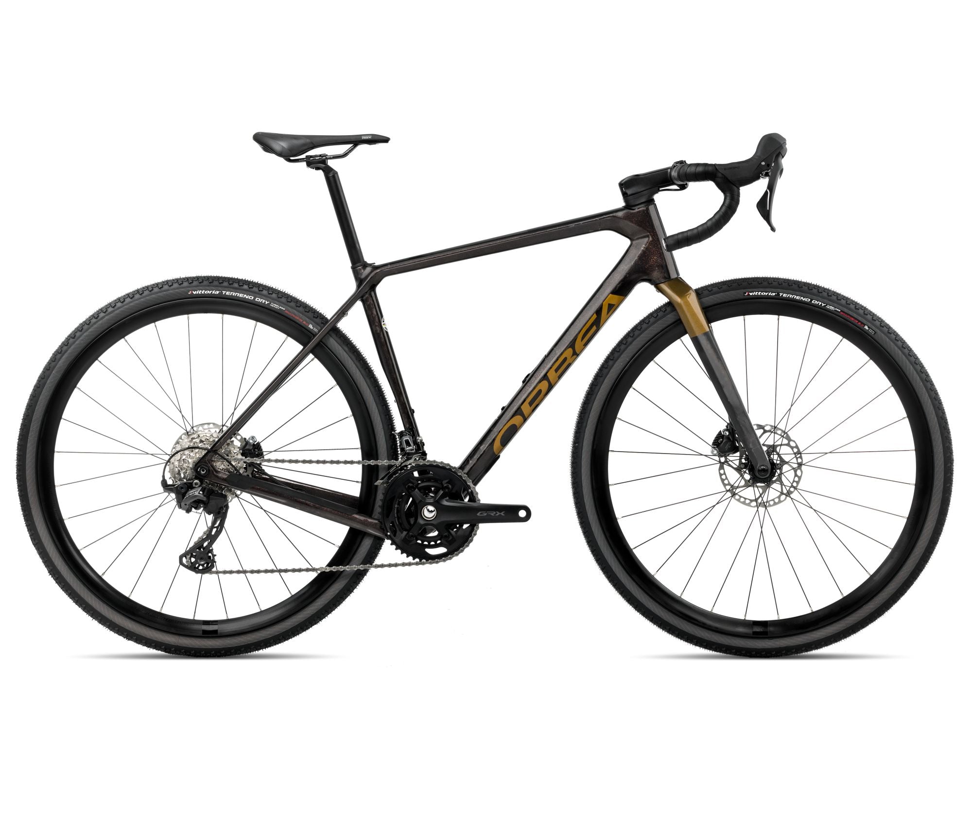 2025 Orbea TERRA M30TEAM Gravel ROAD BIKE - Medium, Cosmic Carbon View-Metallic Olive Green (Gloss)