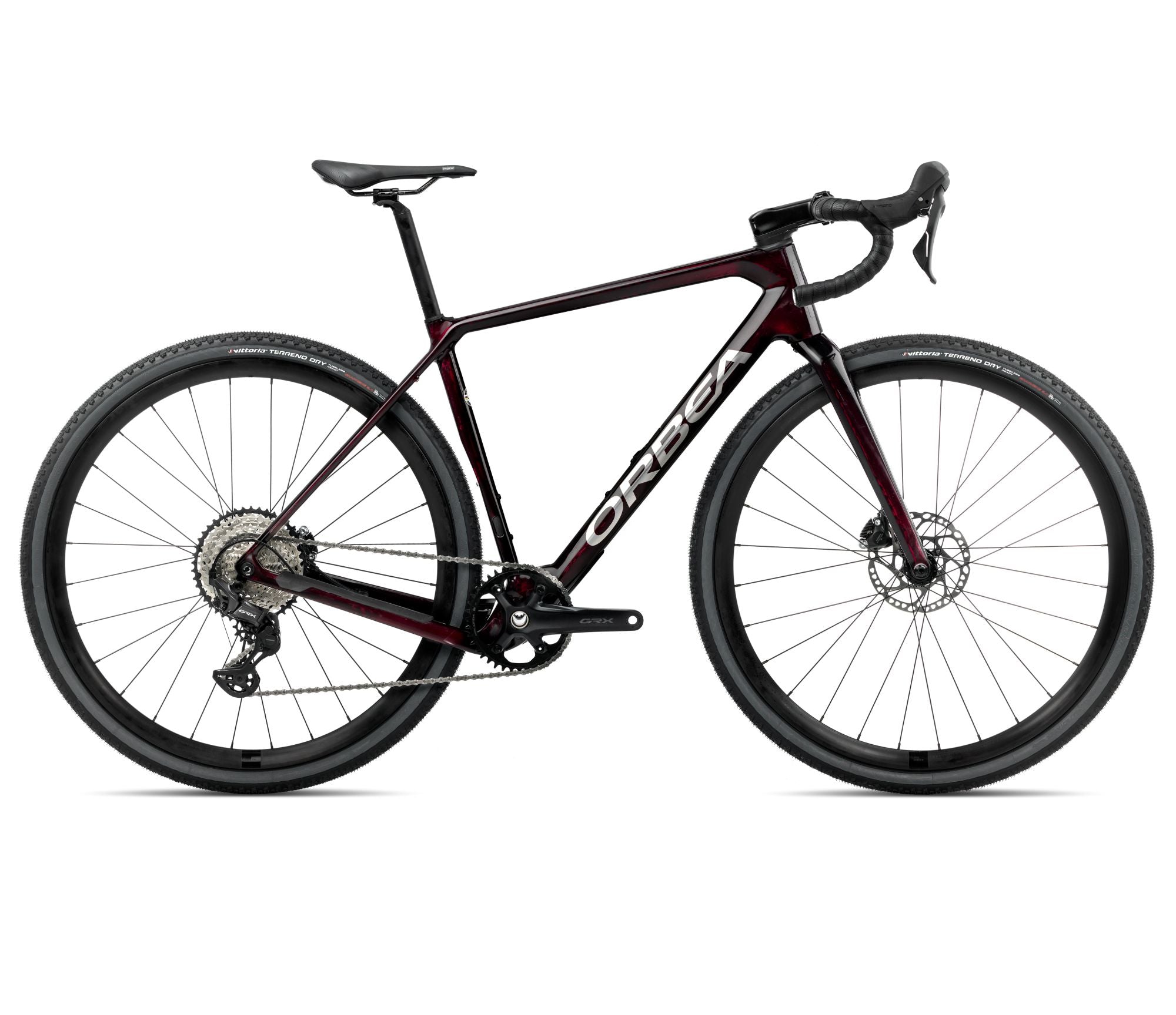 2025 Orbea TERRA M30TEAM 1X Gravel ROAD BIKE - Large, Wine Red Carbon View (Gloss)