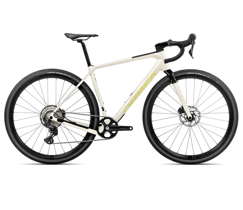 2025 Orbea TERRA M30TEAM 1X Gravel ROAD BIKE - Large, Ivory White - Spicy Lime (Gloss)