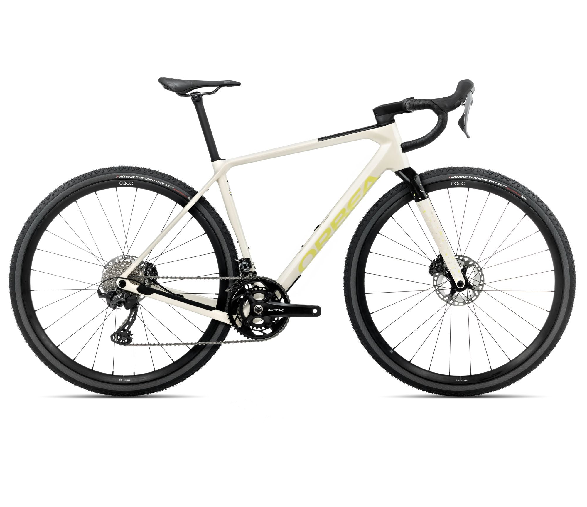 2025 Orbea TERRA M20TEAM Gravel ROAD BIKE - Large, Ivory White - Spicy Lime (Gloss)