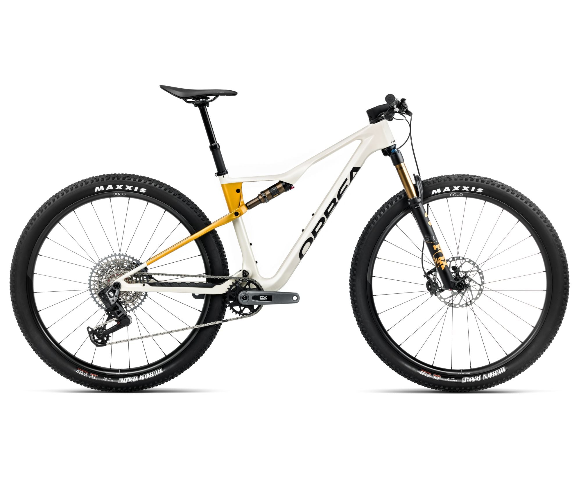 2025 Orbea OIZ M10 AXS XC MTB BIKES - X-Large, Ivory White (Gloss) - Bumblebee Yellow (Matte)