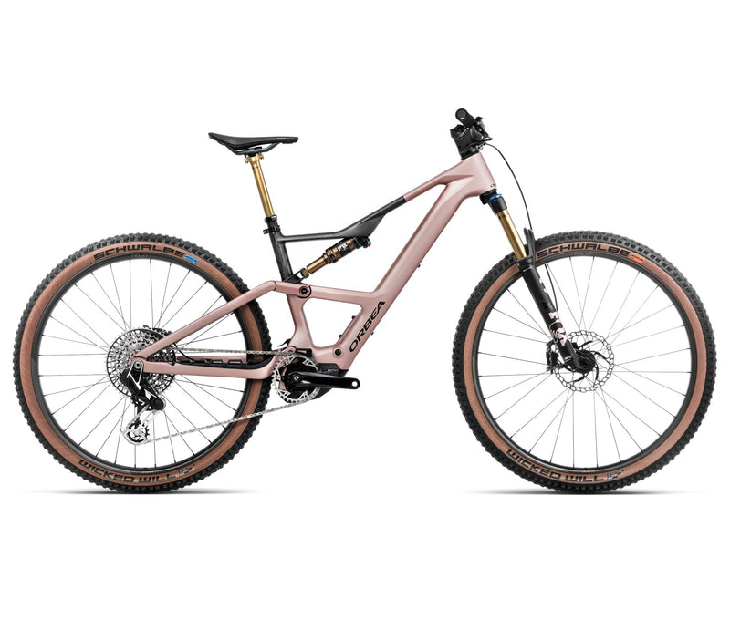 2025 Orbea RISE SL M-LTD 420W 20mph Trail MTB E-BIKES - Large, Desert Rose - Carbon Raw (Matte)