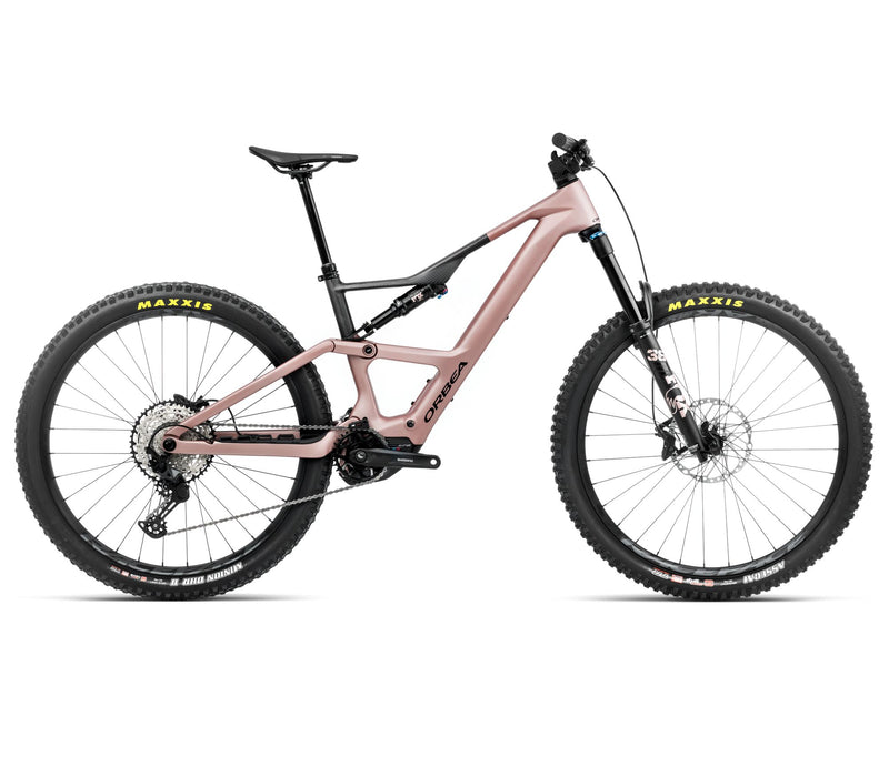 2025 Orbea RISE LT M20 630W 20mph Trail MTB E-BIKES - X-Large, Desert Rose - Carbon Raw (Matte)