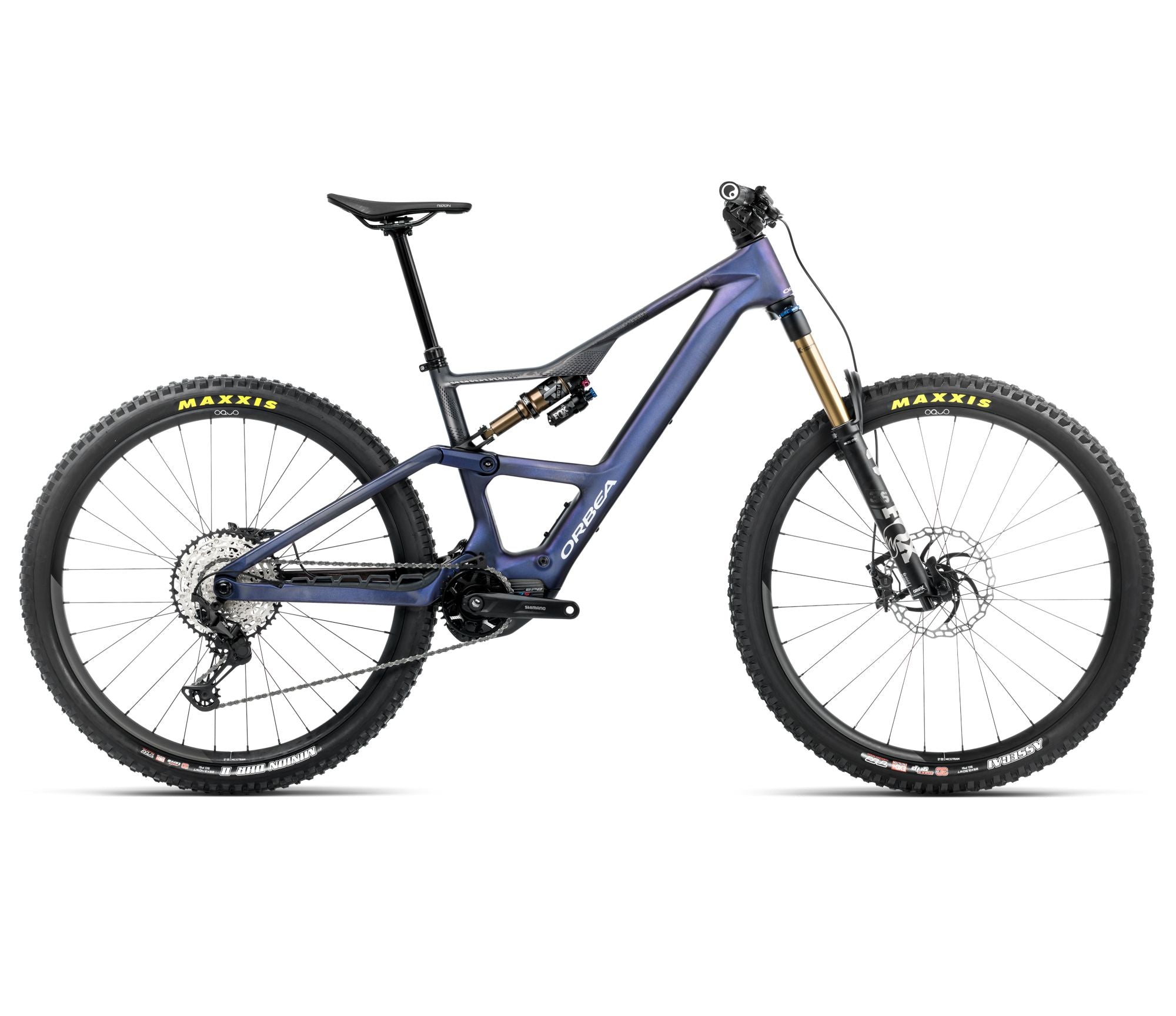 2025 Orbea RISE LT M10 420W 20mph Trail MTB E-BIKES - Large, Tanzanite Carbon View - Carbon Raw (Matte)