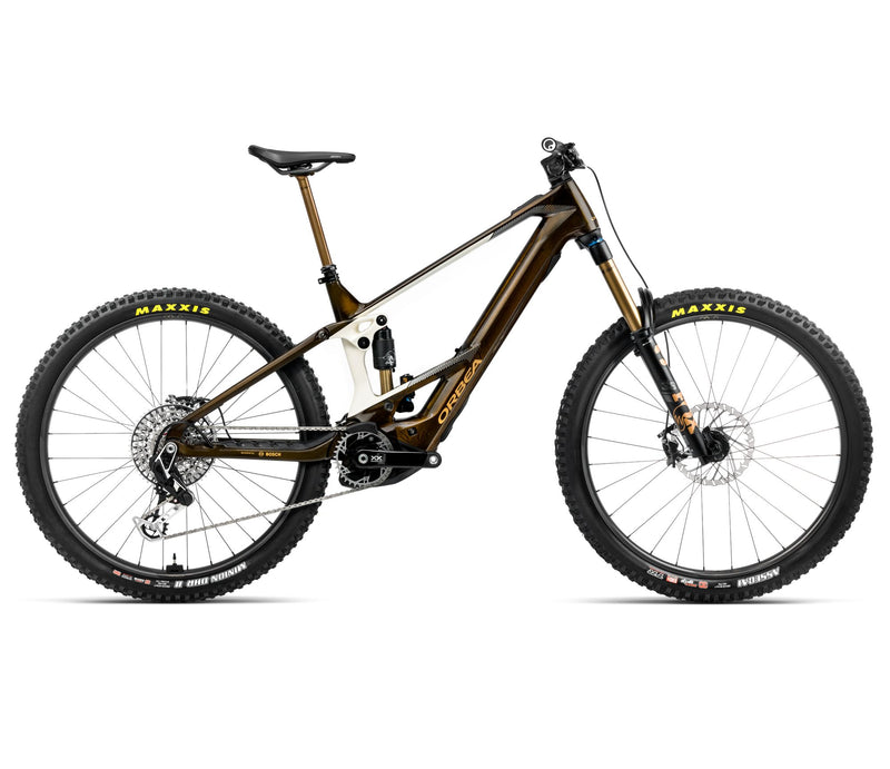 2025 Orbea WILD M-LTD 20mph Enduro MTB E-BIKES - Large, Caramel Carbon View (Gloss) - Cream White (Matte)