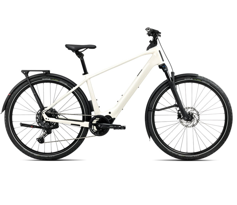 2025 Orbea KEMEN TOUR 20 20mph Touring URBAN E-BIKES - Large, Ivory White (Gloss)