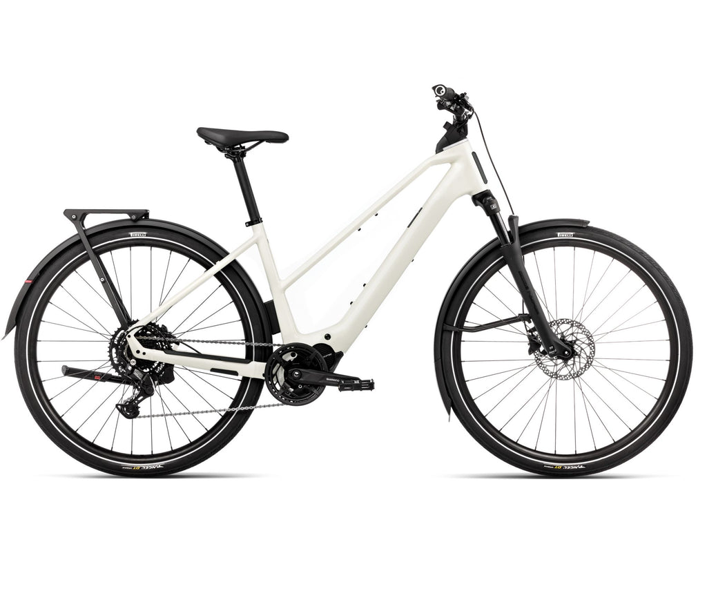 2025 Orbea KEMEN TOUR 30 MID 28mph Touring URBAN E-BIKES - Medium, Ivory White (Gloss)