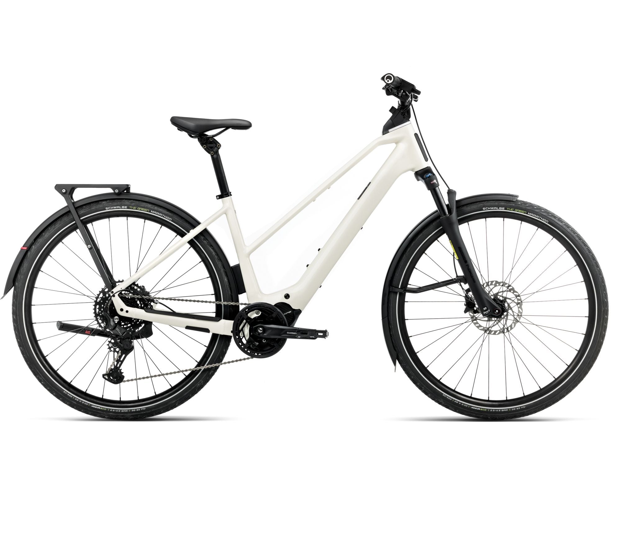 2025 Orbea KEMEN TOUR 20 MID 20mph Touring URBAN E-BIKES - Large, Ivory White (Gloss)