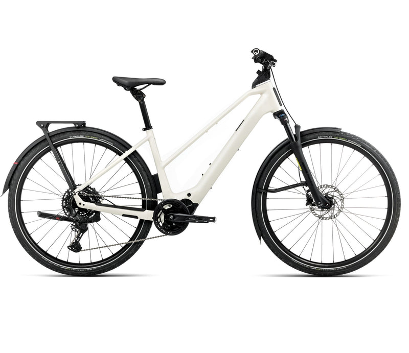 2025 Orbea KEMEN TOUR 20 MID 20mph Touring URBAN E-BIKES - Small, Ivory White (Gloss)