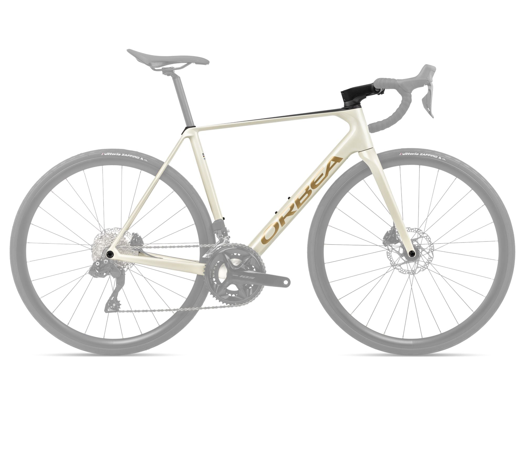 2025 Orbea ORCA OMR Racing Road Frame - 47cm, Ivory White-Burgundy (Gloss)-Vulcano (Matte)