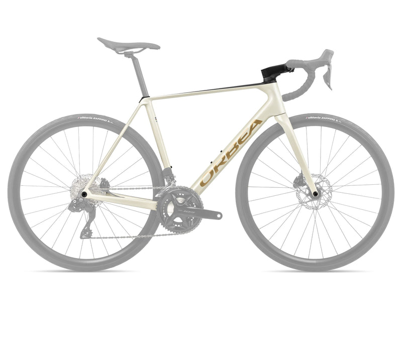 2025 Orbea ORCA OMR Racing Road Frame - 57cm, Ivory White-Burgundy (Gloss)-Vulcano (Matte)