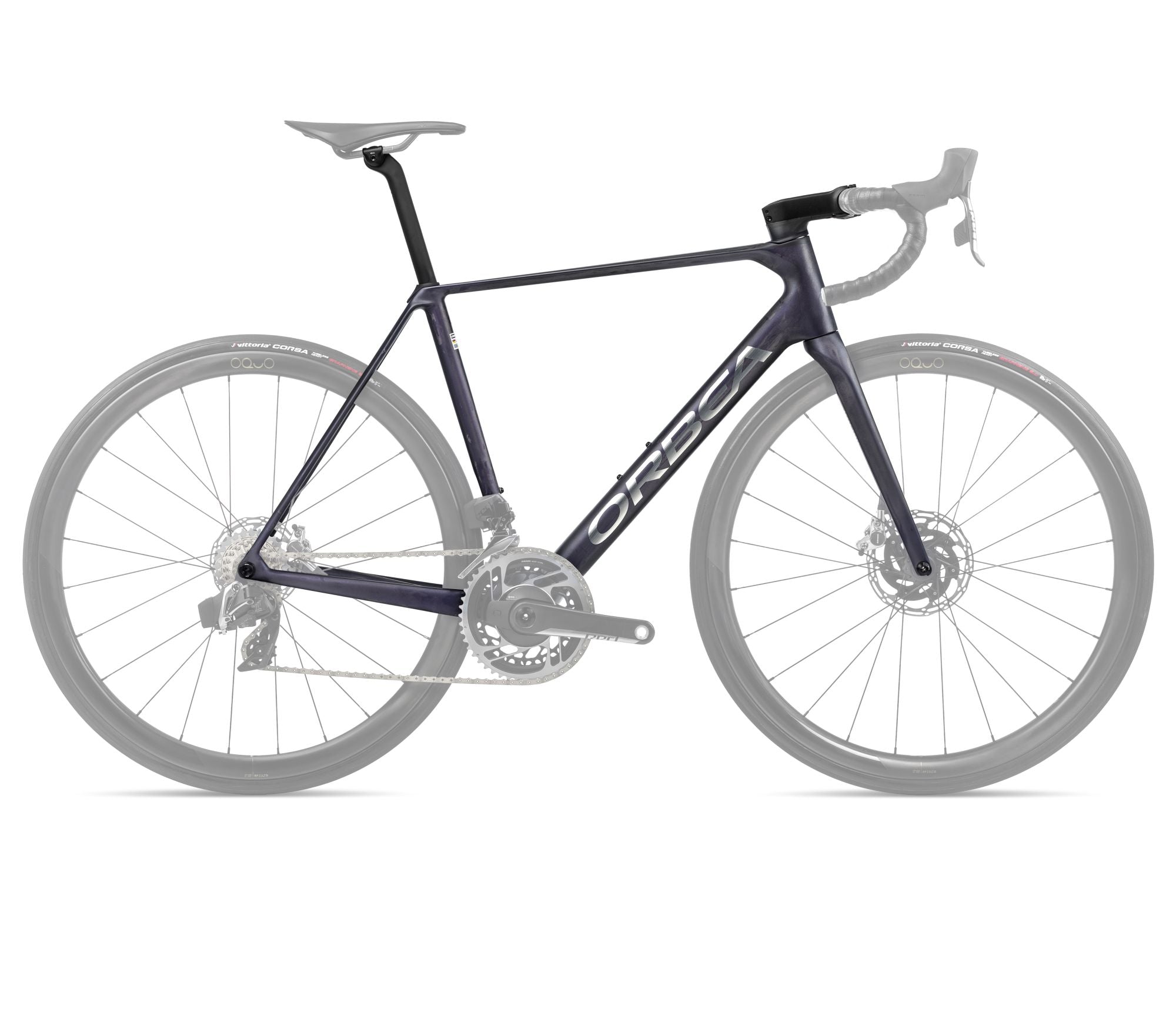 2025 Orbea ORCA OMX Racing Road Frame - 47cm, Tanzanite (Matte) - Carbon Raw (Matte)