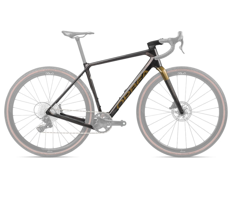 2025 Orbea TERRA OMR Gravel Road Frame - Large, Cosmic Carbon View-Metallic Olive Green (Gloss)