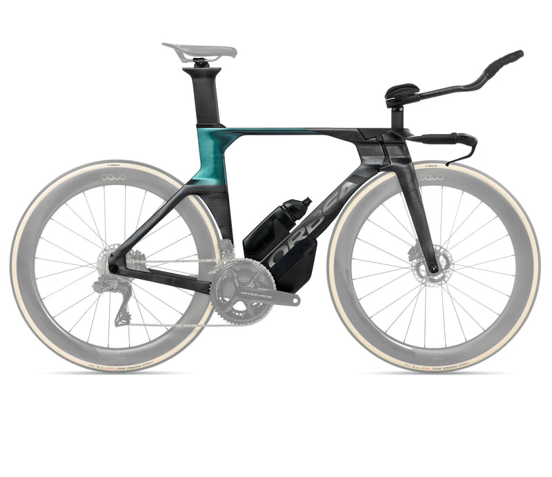 2025 Orbea ORDU OMX Triathlon Triathlon Frame - Medium/Large, Diamond Carbon View (Matte)-Evasion Green (Gloss)