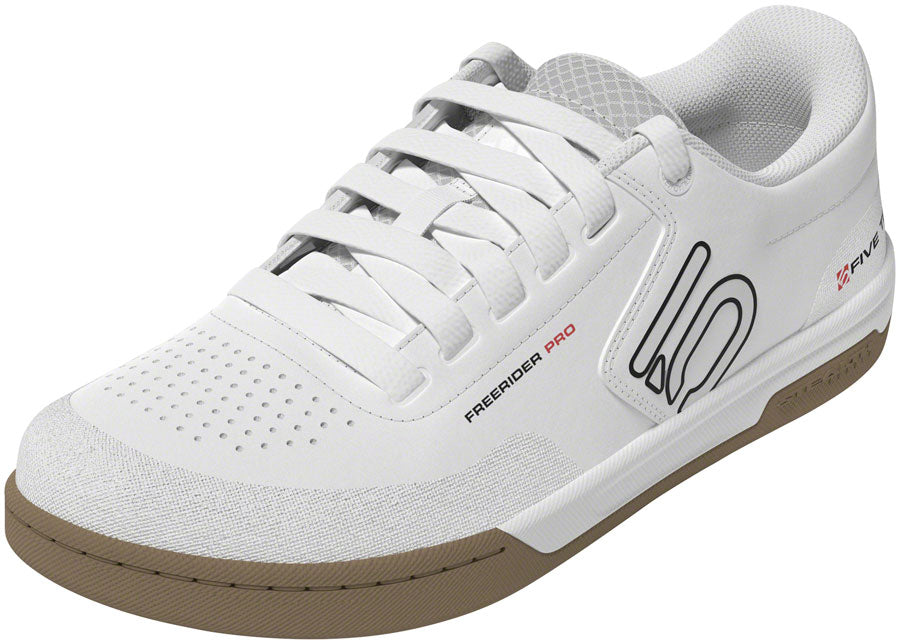 Five Ten Freerider Pro Flat Shoes - Mens FTWR White/Core Black/Red 8.5