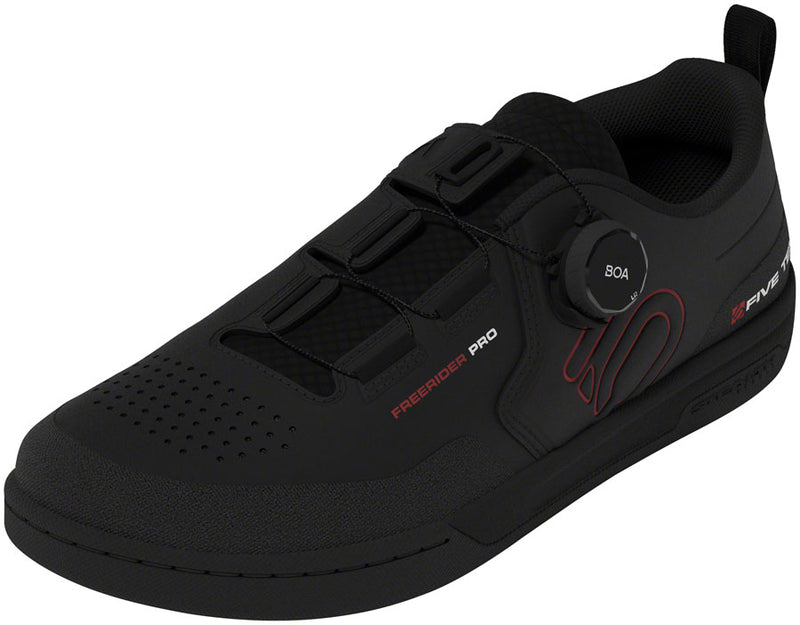 Five Ten Freerider Pro BOA Flat Shoes - Mens Core Black/Red/FTWR White 9.5