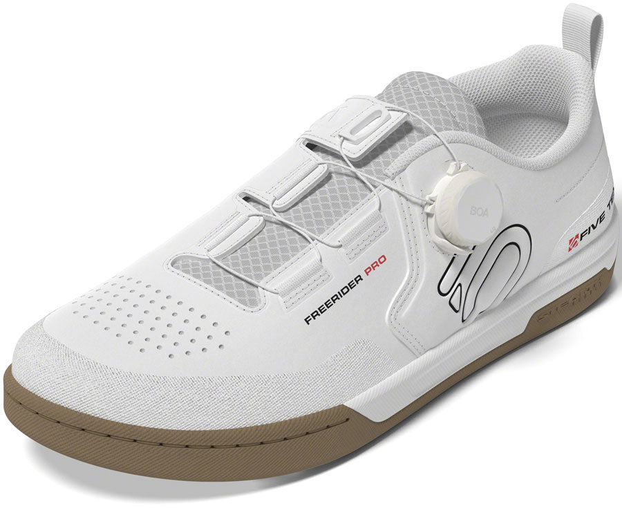 Five Ten Freerider Pro BOA Flat Shoes - Mens FTWR White/Core Black/Red 12