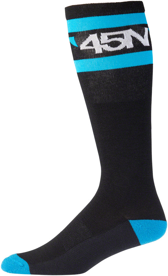 45N Midweight SuperSport Knee Sock - 11" Black/Blue Large