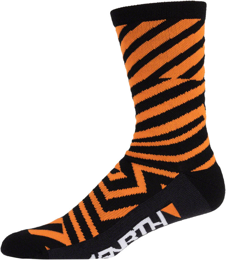 45NRTH Dazzle Midweight Wool Sock - Orange Small