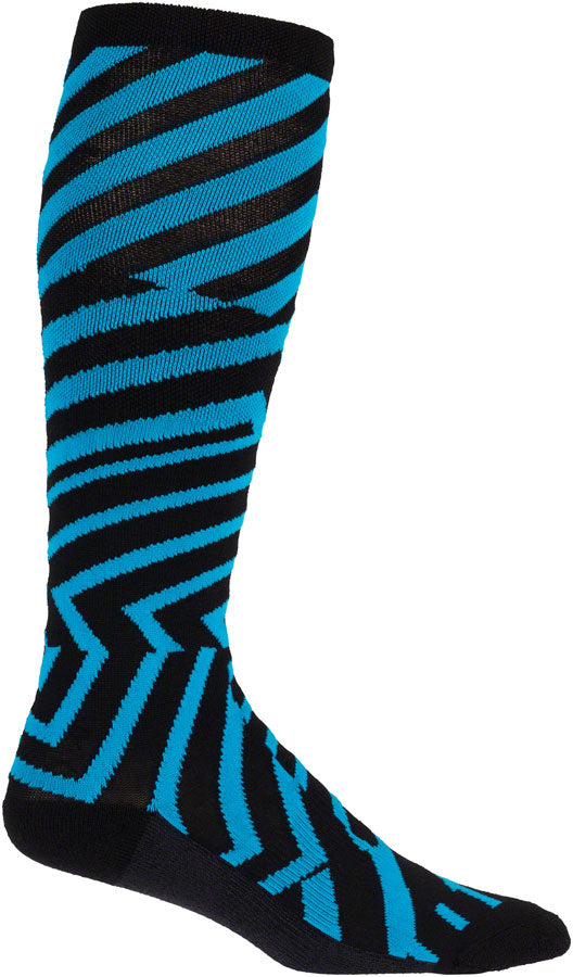 45NRTH Dazzle Midweight Knee Wool Sock - Blue Small