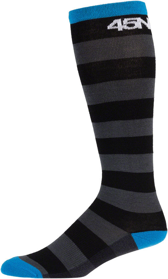 45NRTH Stripe Midweight Knee Wool Sock - Black Small