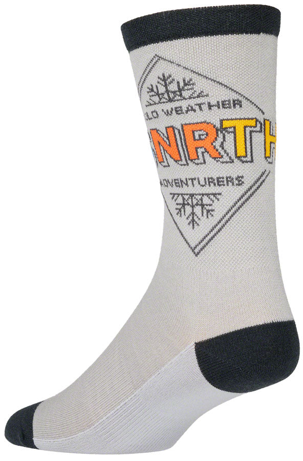 45NRTH Adventure Crew Lightweight Wool Sock - Gray/Dark Blue Small