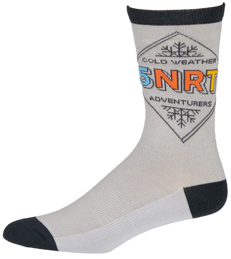 45NRTH Adventure Crew Lightweight Wool Sock - Gray/Dark Blue Large