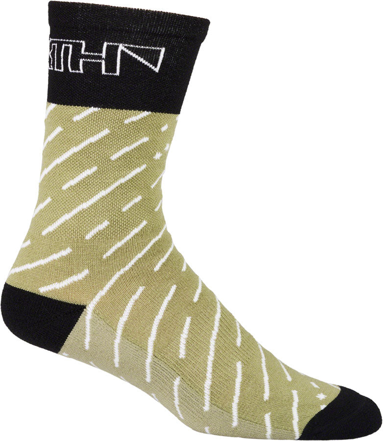 45NRTH Snow Band Midweight Wool Sock - Sage/Rosin Small