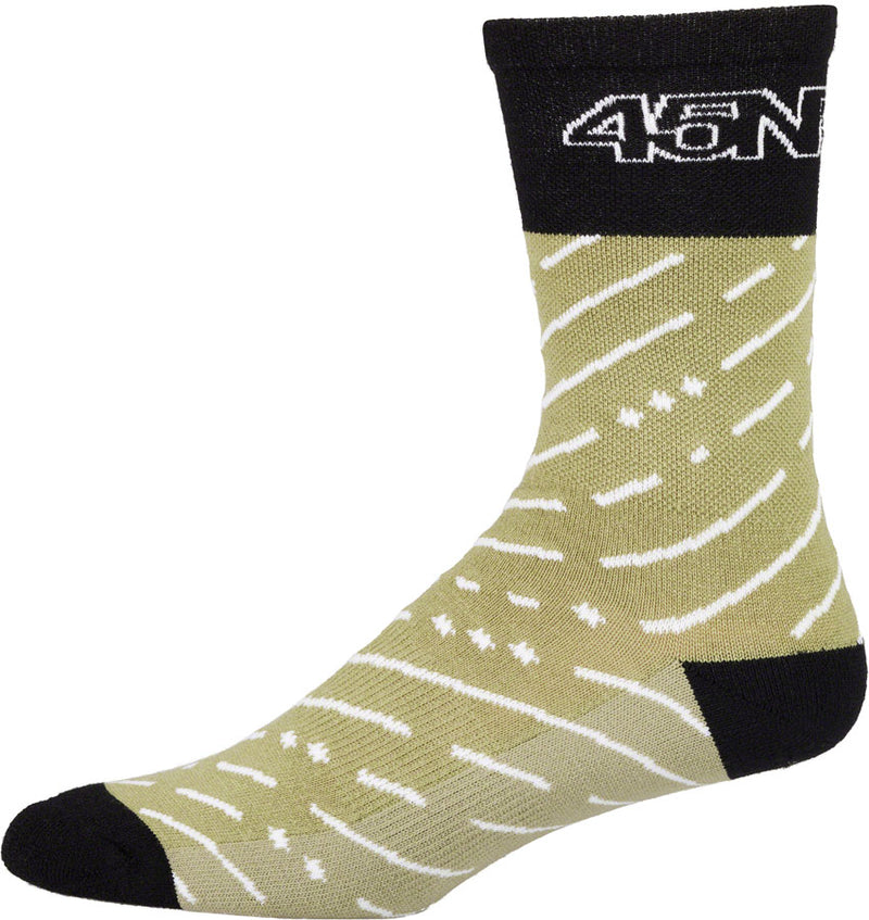 45NRTH Snow Band Midweight Wool Sock - Sage/Rosin Small