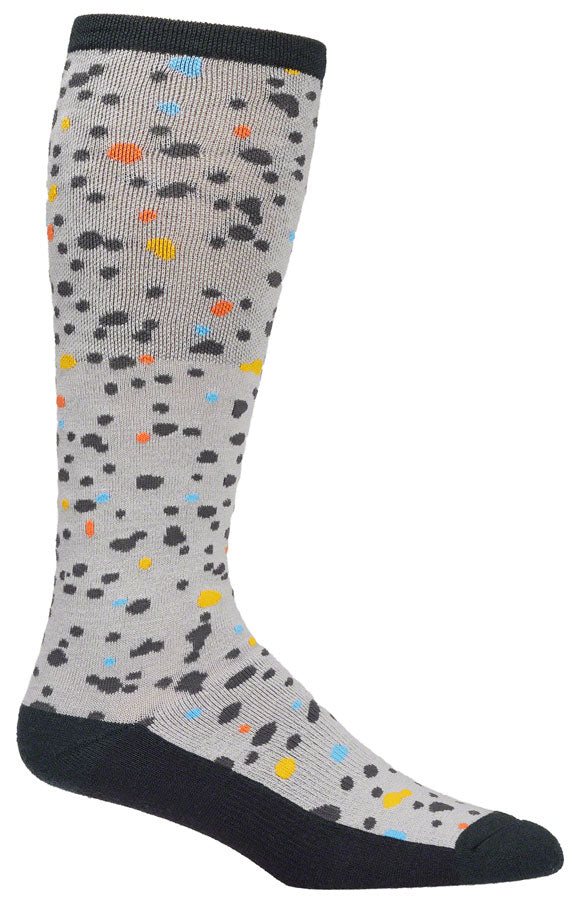 45NRTH Speck Heavyweight Knee High Wool Sock - Gray/Dark Blue Small