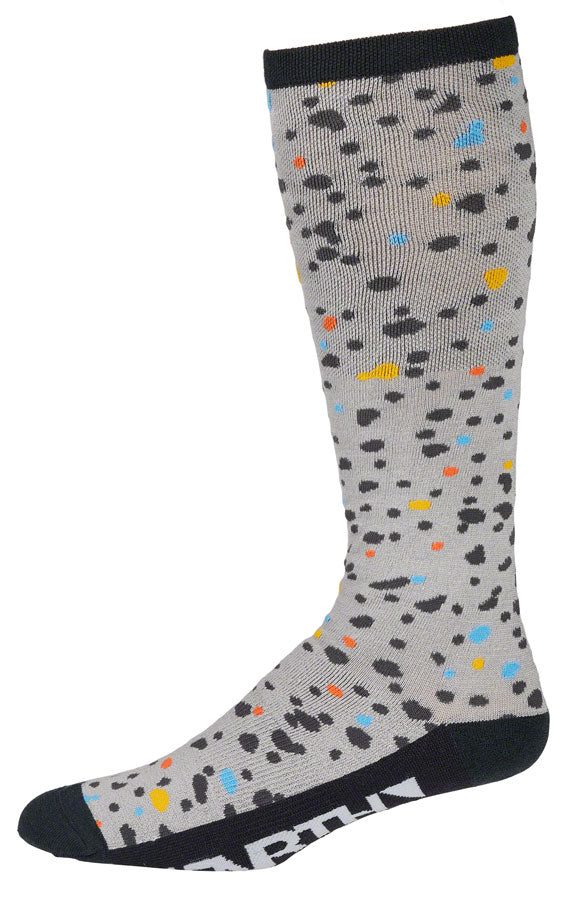 45NRTH Speck Heavyweight Knee High Wool Sock - Gray/Dark Blue Small